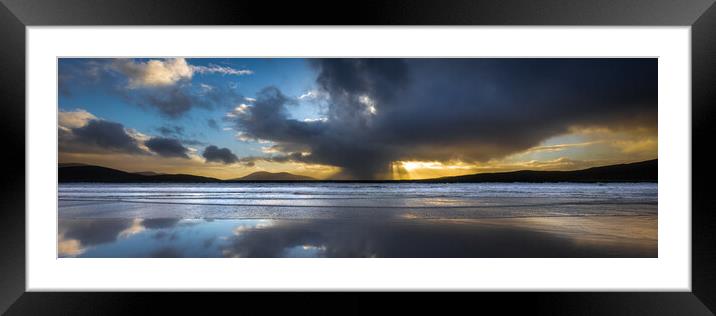 Moody Luskentyre Sunset Framed Mounted Print by Phil Durkin DPAGB BPE4