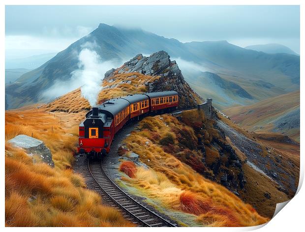 Snowdon Railway Print by Steve Smith