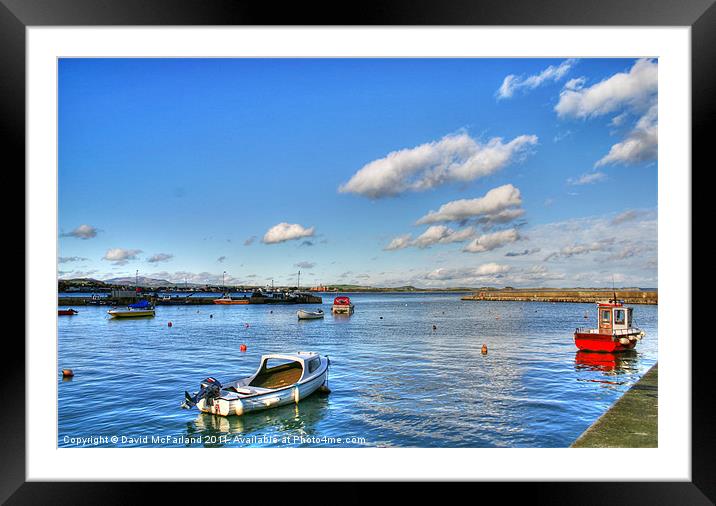 Newcastle harbour, County Down Framed Mounted Print by David McFarland