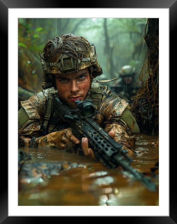 Training In Brunei Framed Mounted Print by Airborne Images