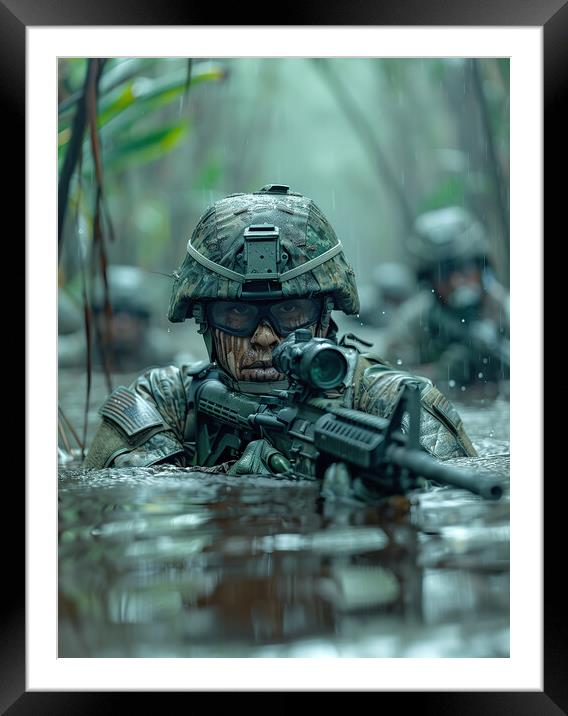 Training In Brunei Framed Mounted Print by Airborne Images