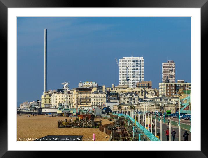 Brighton Seafront  Framed Mounted Print by Beryl Curran
