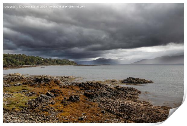 Storm clouds over Loch Hourn Print by Derek Daniel