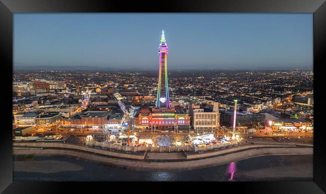 Blackpool Lights Framed Print by Apollo Aerial Photography