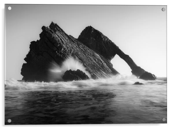 Bow Fiddle Rock Black and White  Acrylic by Anthony McGeever