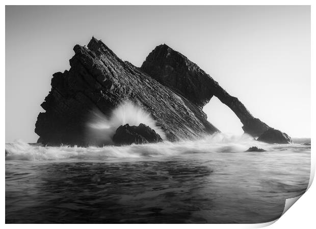 Bow Fiddle Rock Black and White  Print by Anthony McGeever