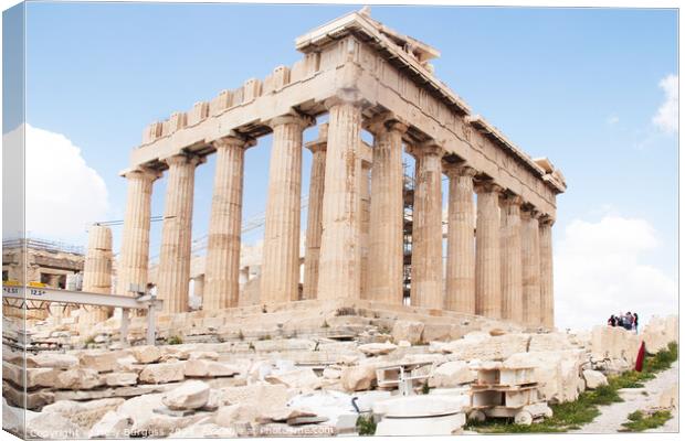  Acropolis of Athens Canvas Print by Holly Burgess