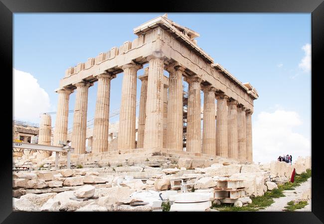  Acropolis of Athens Framed Print by Holly Burgess