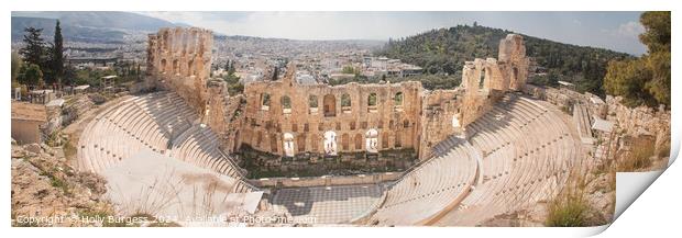 The Odeon of Herodes Atticus Athens  Print by Holly Burgess