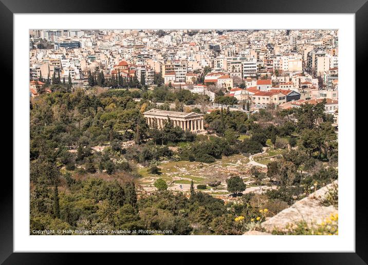 Athens view of the City Framed Mounted Print by Holly Burgess