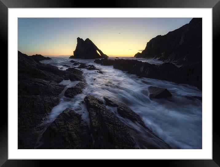 Ethereal Sunrise at Bow Fiddle Rock Framed Mounted Print by Anthony McGeever