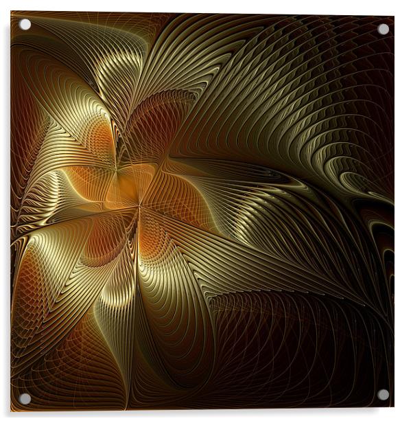 Radiating Gold Acrylic by Amanda Moore