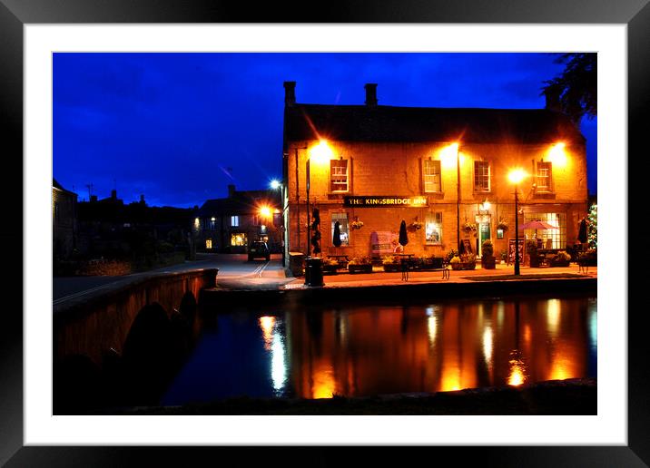 Kingsbridge Inn Bourton on the Water Cotswolds Framed Mounted Print by Andy Evans Photos
