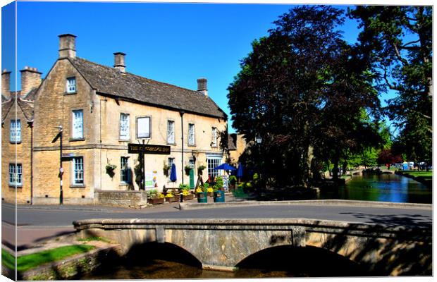 Kingsbridge Inn Bourton on the Water Cotswolds Canvas Print by Andy Evans Photos