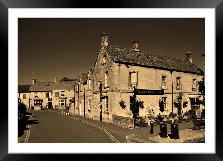 Kingsbridge Inn Bourton on the Water Cotswolds Framed Mounted Print by Andy Evans Photos