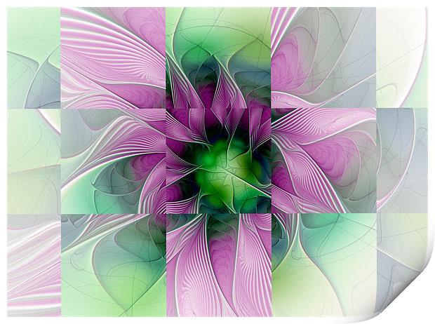 Lavender Tiles Print by Amanda Moore