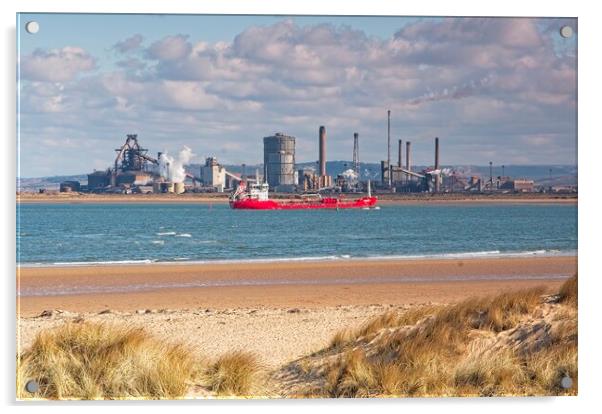 Redcar Steelworks and Blast Furnace RIP Acrylic by Martyn Arnold