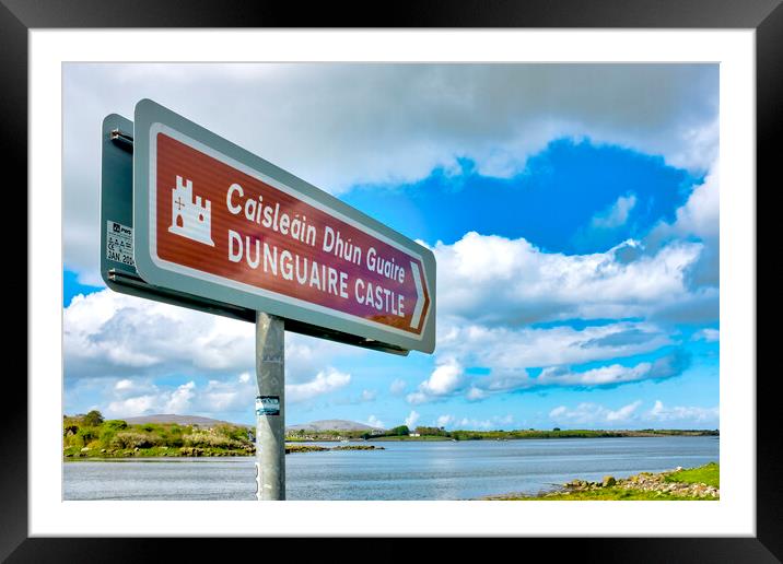 Sign to Dunguaire Castle, Framed Mounted Print by Fabrizio Troiani