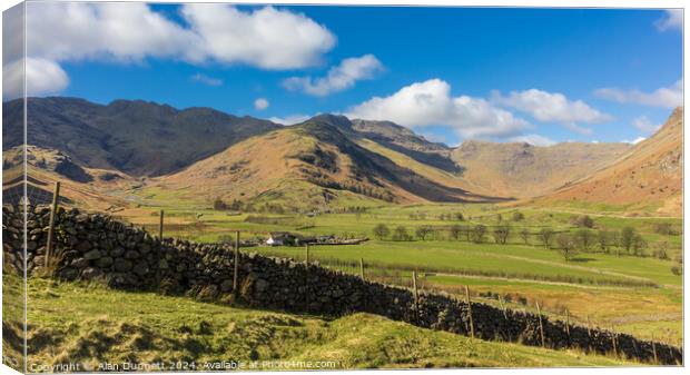 The Band to Bowfell Canvas Print by Alan Dunnett