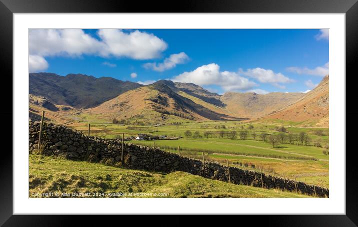 The Band to Bowfell Framed Mounted Print by Alan Dunnett