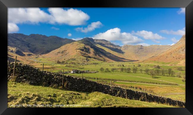 The Band to Bowfell Framed Print by Alan Dunnett