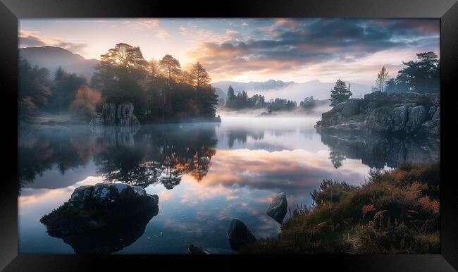 Tarn Hows English Lake District Framed Print by T2 