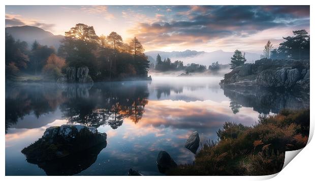 Tarn Hows English Lake District Print by T2 