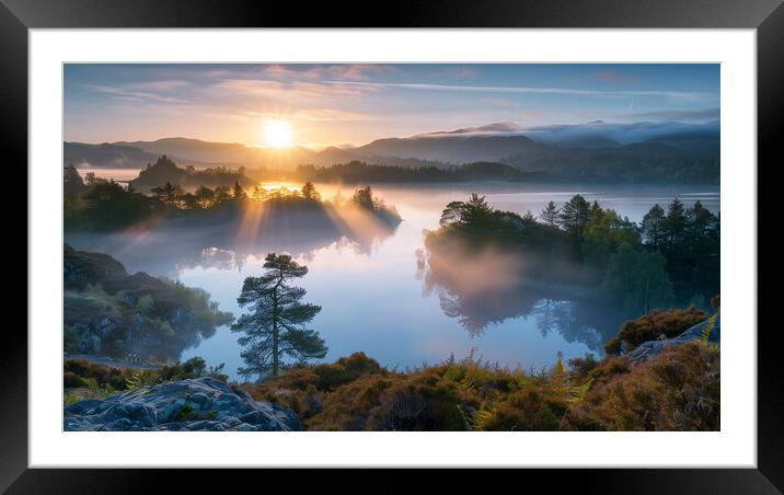 Tarn Hows English Lake District Framed Mounted Print by T2 
