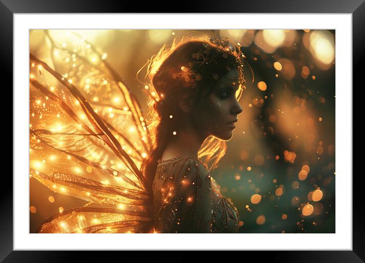 Beautiful Magic Fairy Framed Mounted Print by T2 