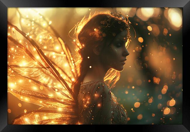 Beautiful Magic Fairy Framed Print by T2 