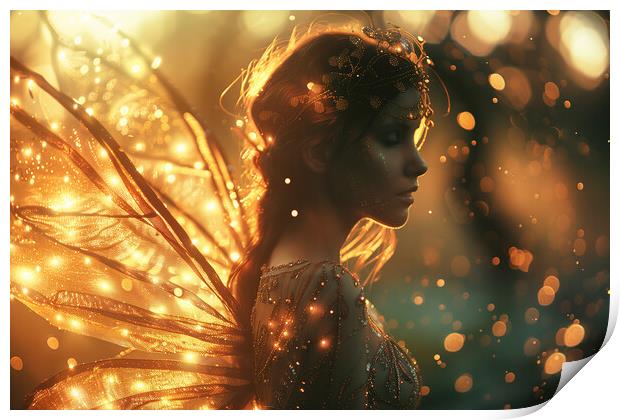 Beautiful Magic Fairy Print by T2 