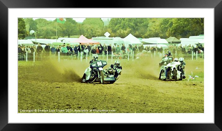 Grass track Framed Mounted Print by Sharon Lisa Clarke