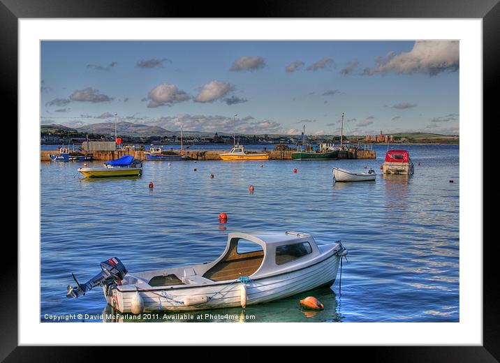 The harbour at Newcastle Framed Mounted Print by David McFarland