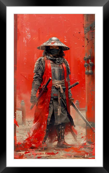 Samurai Warrior Art Framed Mounted Print by Steve Smith