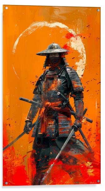 Samurai Warrior Art Acrylic by Steve Smith