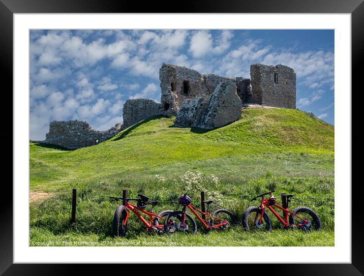 3 Red Bicycles Framed Mounted Print by Tom McPherson