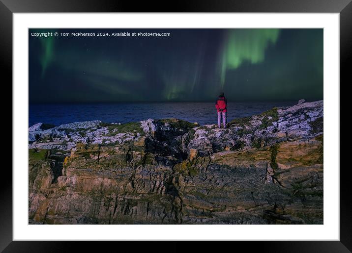Northern Lights in Moray Framed Mounted Print by Tom McPherson