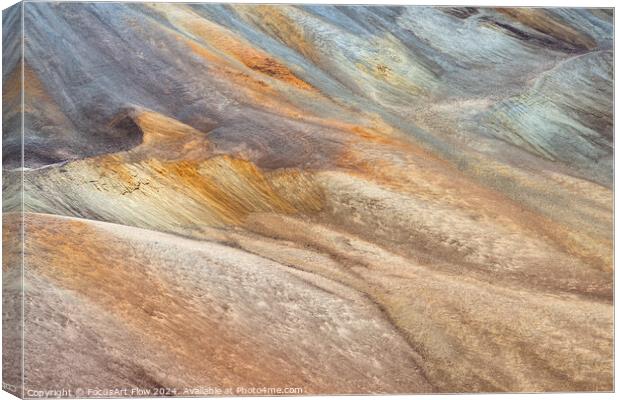 Earth's Tapestry: A Colorful Terrain Canvas Print by FocusArt Flow