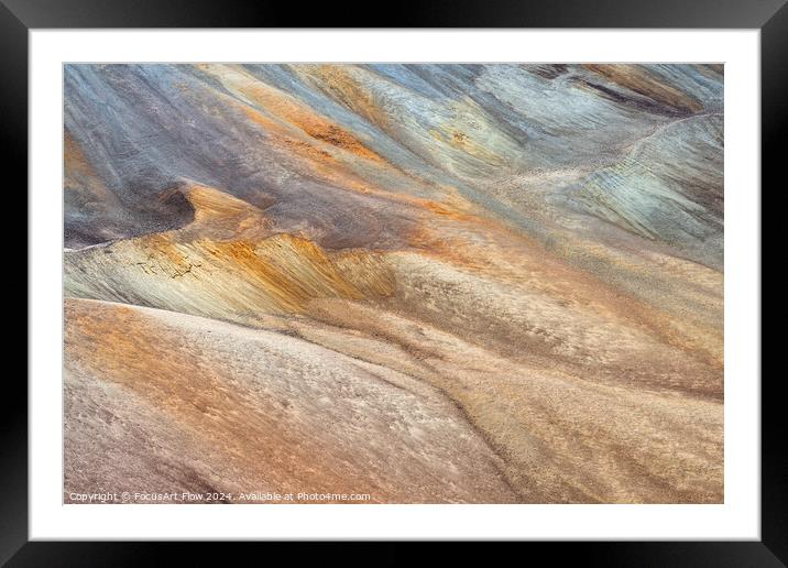 Earth's Tapestry: A Colorful Terrain Framed Mounted Print by FocusArt Flow
