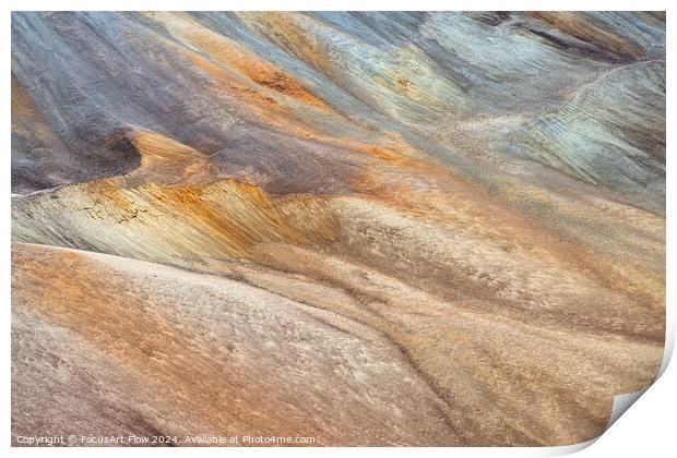 Earth's Tapestry: A Colorful Terrain Print by FocusArt Flow