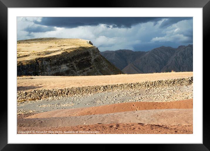 Maragua Crater Landscape Print with Stormy Sky Framed Mounted Print by FocusArt Flow