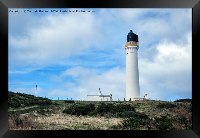 Covesea Skerries Lighthouse Framed Print by Tom McPherson