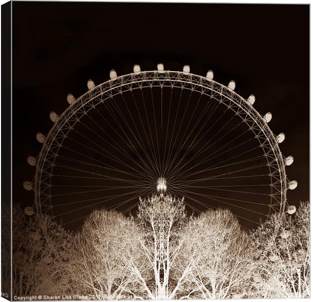 London's Eye Canvas Print by Sharon Lisa Clarke