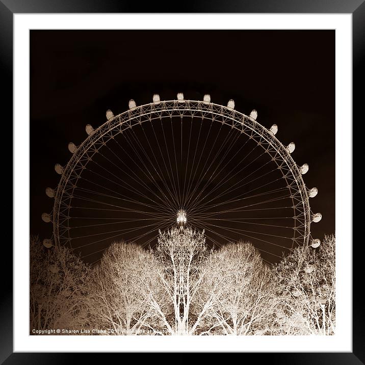 London's Eye Framed Mounted Print by Sharon Lisa Clarke
