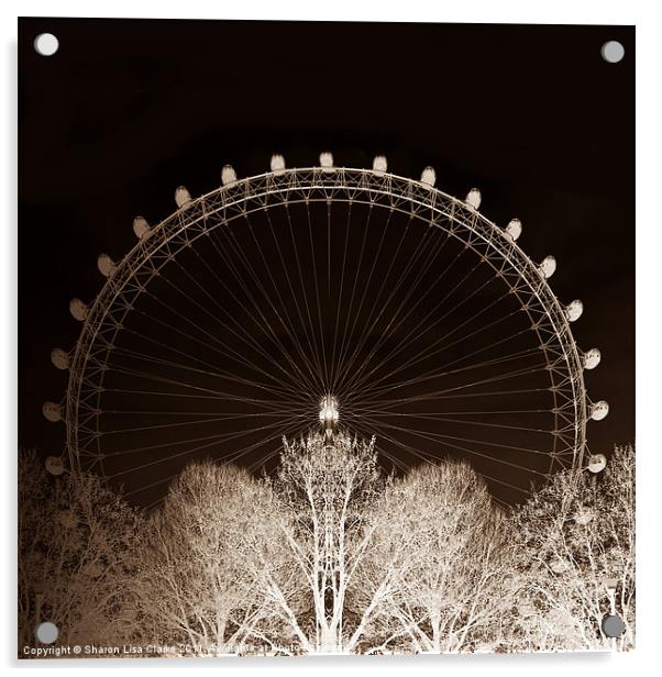 London's Eye Acrylic by Sharon Lisa Clarke