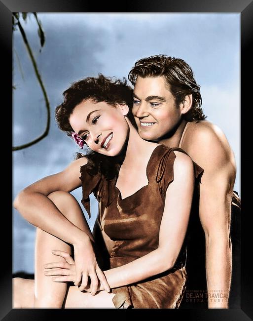 Tarzan and Jane. Johnny Weissmuller and Maureen O  Framed Print by Dejan Travica