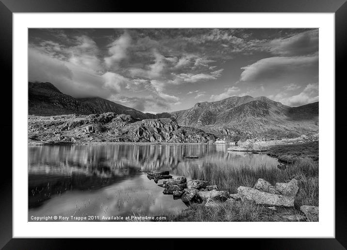 View towards Cwm Idwal Framed Mounted Print by Rory Trappe