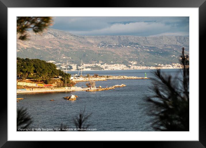 Split country in Croatia  Framed Mounted Print by Holly Burgess
