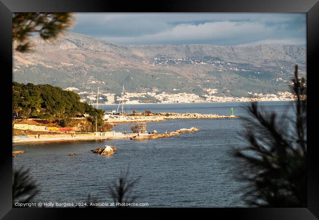 Split country in Croatia  Framed Print by Holly Burgess