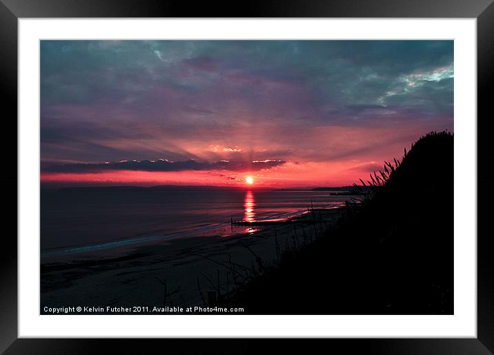 Bay Sunset Framed Mounted Print by Kelvin Futcher 2D Photography